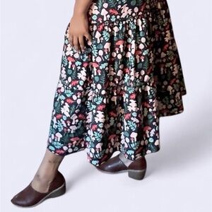 Floral Print Midi Skirt